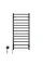 Рушникосушка електрична Грандіс  480х1000 ЧОРНА  Sensor (Ліва, 226Вт)