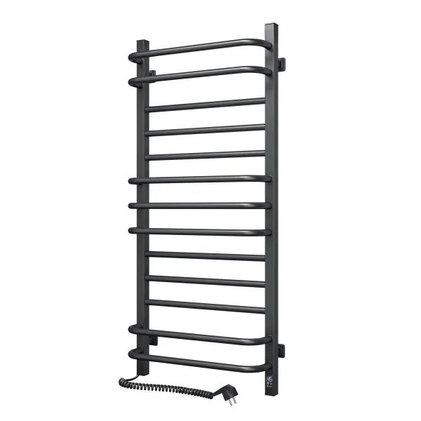 Рушникосушка електрична Грандіс  480х1000 ЧОРНА  Sensor (Ліва, 226Вт)