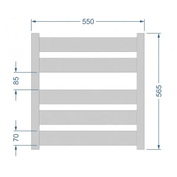 Рушникосушка Париж 565*550 БІЛА /610Вт/Heizung