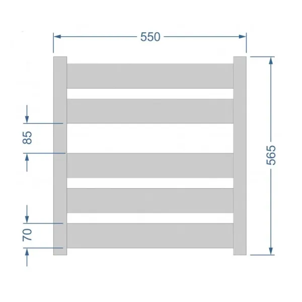 Рушникосушка Париж 565*550 ЧОРНА /610Вт/Heizung