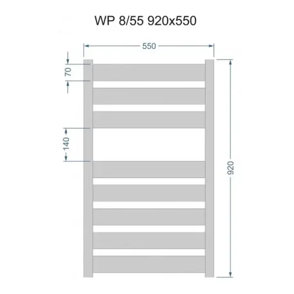 Рушникосушка Париж 920*550 БІЛА /698Вт/Heizung