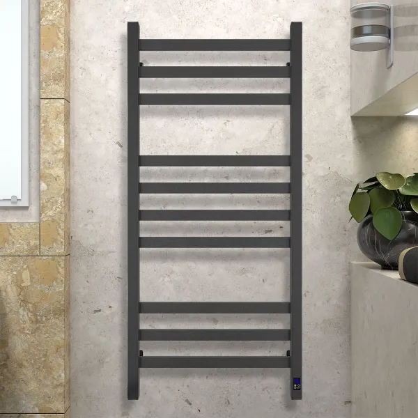 Рушникосушка електрична Авангард 480х1000 ЧОРНА Sensor (Права, 152Вт)