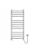 Рушникосушка електрична Класік Квадро 500*1200 НЕРЖ Sensor ліва