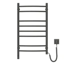 Рушникосушка електрична Камелія 480х800 Чорна Sensor  ( Ліва,145 Вт)