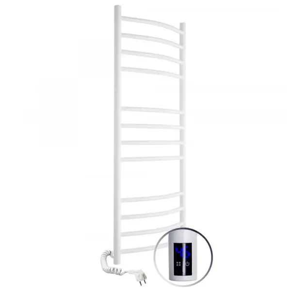 Рушникосушка електрична Камелія 480х1200 Біла Sensor (Ліва, 217 Вт)