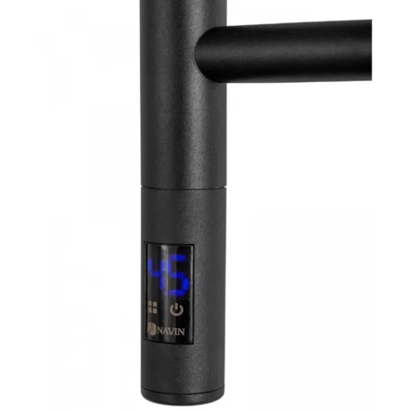 Рушникосушка електрична Камелія 480х1200 Чорна Sensor (Права, 217 Вт)