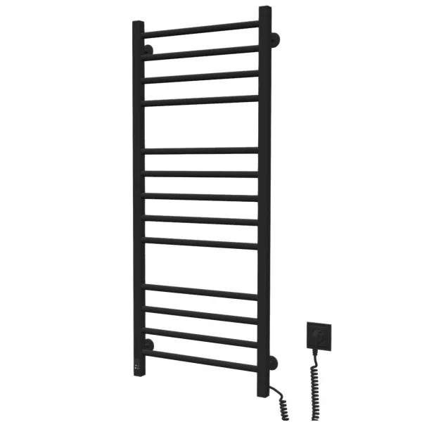 Рушникосушка електрична Класік Квадро 500*1200 ЧОРНА  Sensor ліва