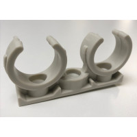 Кліпса подвійна PPR д.32 (сіра)