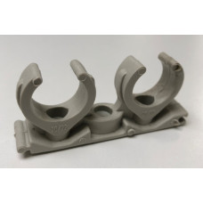 Кліпса подвійна PPR д.20 (сіра)