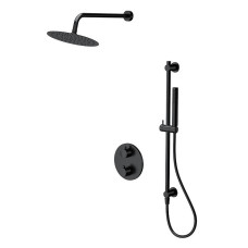 Комплект для ванни та душу прихованого монтажу з термостатичним змішувачем, чорний B553 ZEN
