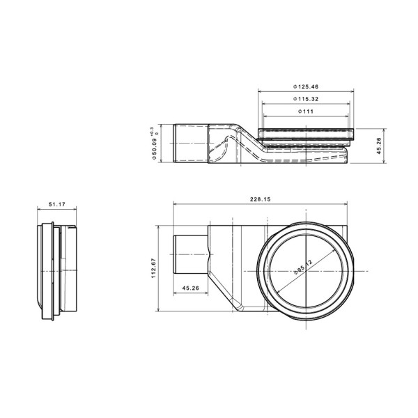 Душовий канал Confluo Primo Line 55см