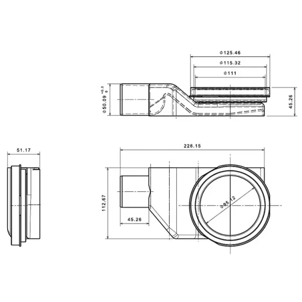 Душовий трап Confluo Primo Line 65см