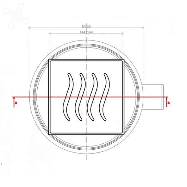 Трап для душу Pestan Confluo Tide-1 15x15 см боковий