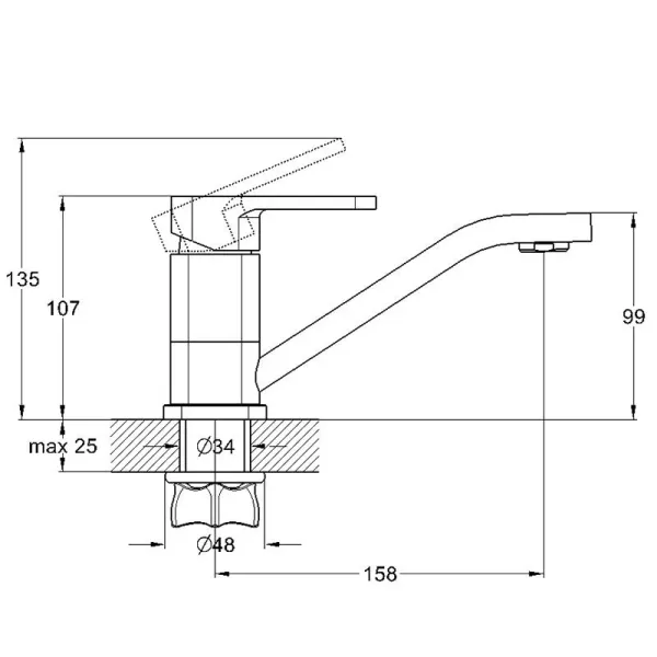Змішувач TROYA на мийку