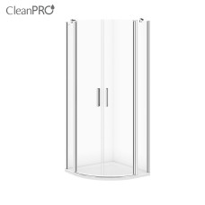 Душова штора Cersanit Moduo 80*80*195 прозоре скло 6мм, з розпашними дверми, радіальна