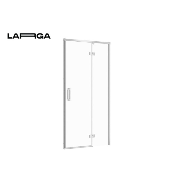 Двері душової кабіни Cersanit Larga 100х195 розпашні правосторонні, профіль хром