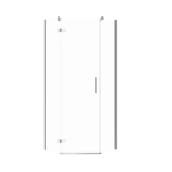 Душова штора п'ятикутна Cersanit Jota 80*80*195 прозоре скло 6мм / ЛІВА