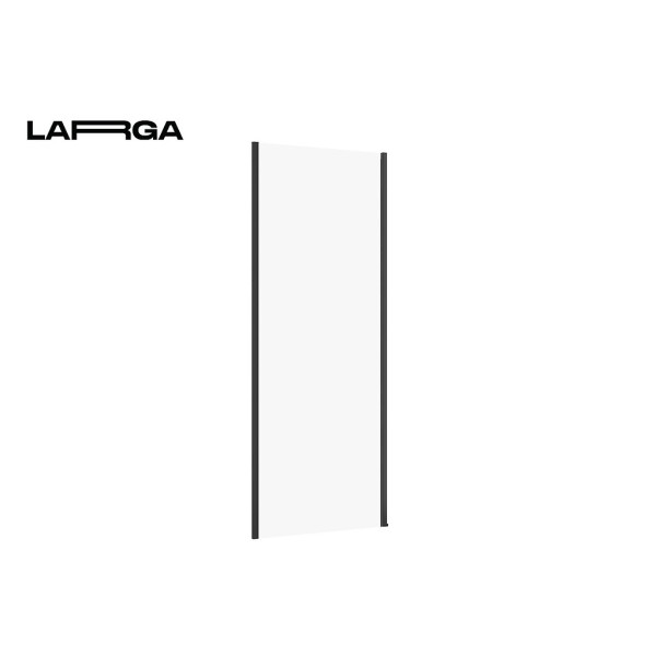 Душова стінка Cersanit Larga 80х195, профіль чорний