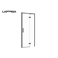 Душові двері розпашні Cersanit LARGA 90х195 правосторонні, профіль чорний
