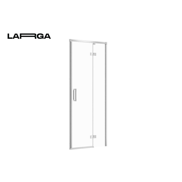 Двері душової кабіни Cersanit Larga 80х195 розпашні правосторонні, профіль хром
