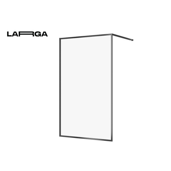 Душова кабіни Cersanit WALK-IN LARGA 120x200, профіль чорний