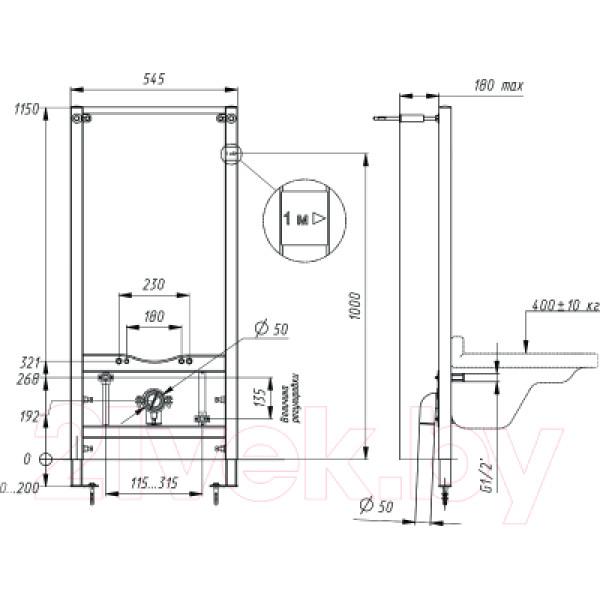 Інсталяційний модуль для біде ANIPlast
