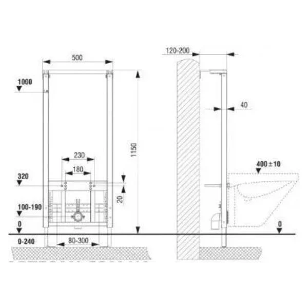 Інсталяційна система Pestan Fluenta для біде