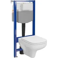 Набір інсталяція Cersanit C38 AQUA 50 QF механічна+унітаз COLOUR CLEAN ON з сидінням дюропласт повільне падіння легке