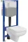 Набір інсталяція Cersanit C38 AQUA 50 QF механічна+унітаз COLOUR CLEAN ON з сидінням дюропласт повільне падіння легке