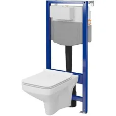 Набір інсталяція Cersanit C39 AQUA 50 QF механічна+унітаз COMO CLEAN ON з сидінням SLIM дюропласт повільне падіння легке