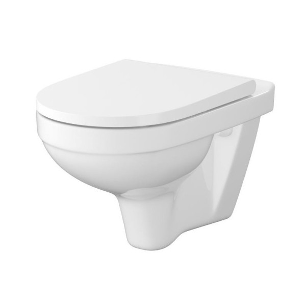 Комплект інсталяції Cersanit СЕТ C45 SYSTEM 40 механічна + підвісний унітаз ZIP 413 з сидінням дюропласт вільне падіння + кнопка ENTER II глянцевий хром