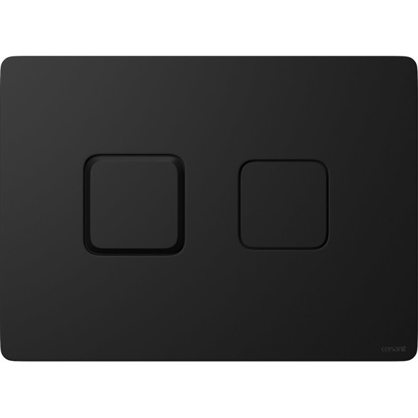 Пневматична кнопка змиву Square чорний мат