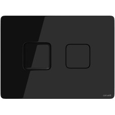 Пневматична кнопка змиву "Square" чорне скло