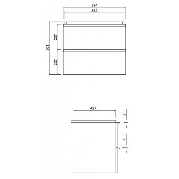 Шафка Virgo під умиивальник 60 см/БІЛА з хромованими ручками