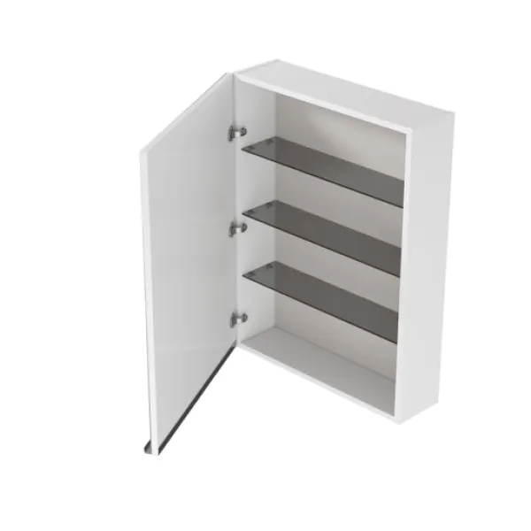 Шафка-дзеркало Virgo 60 БІЛА з хром.ручками