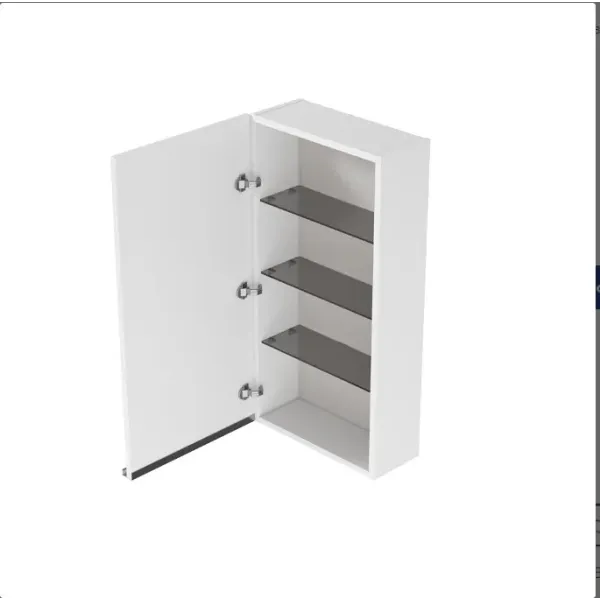 Шафка-дзеркало Virgo 40 БІЛА з чорн.ручками