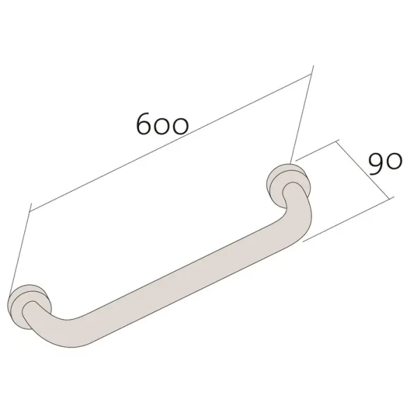 Поручень настінний 60 см, прямий