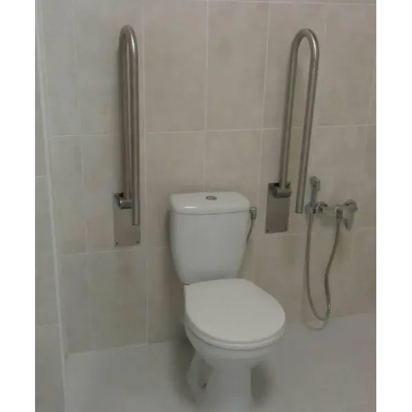 Поручень настінний для туалету 60 см, відкидний