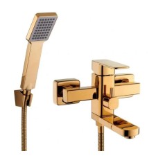 Змішувач Zegor однорукий ванна короткий LEB3-A123PG/хром золото