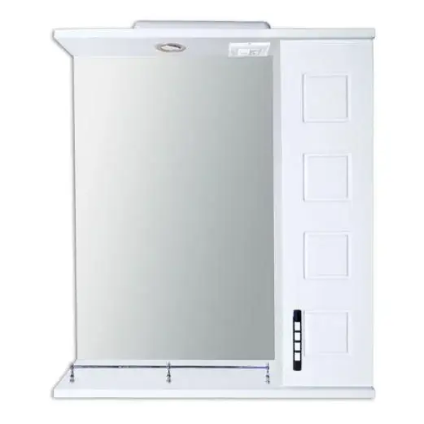 Дзеркало для ванної Корфу 31 65 см. з шафкою ПРАВЕ