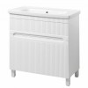 Тумба Aria 80 білий матовий з умивальником FENOVA 80