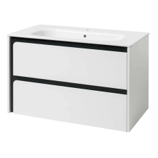 Тумба навісна Stella антрацит глянець 61см з умивальником Stella