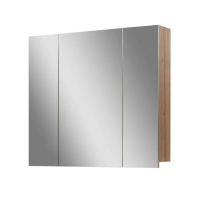 Шафка навісна Базис 80 см з дзеркалом на фасадах Wood