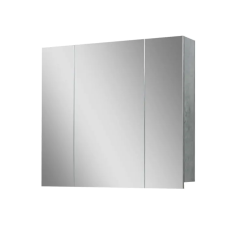 Шафка навісна Базис 80 см з дзеркалом на фасадах Gray