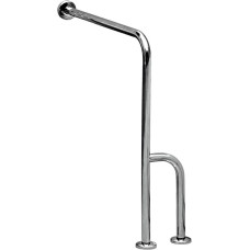 Поручень напольний з упором для туалету 75х80 см, правий