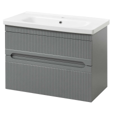 Тумба навісна Aria 65 бетон матовий з умивальником FENOVA 65