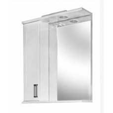 Дзеркало для ванної Декор 50 см з шафкою ліве