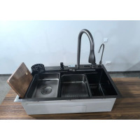 Мийка KRAFT Handmade 750*460*230 Nano Black Decor (7546WF-2 D)