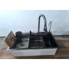 Мийка KRAFT Handmade 750*460*230 Nano Black Decor