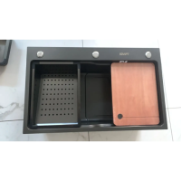 Мийка KRAFT Handmade 750*460*230 Nano Black (7546WF-2)